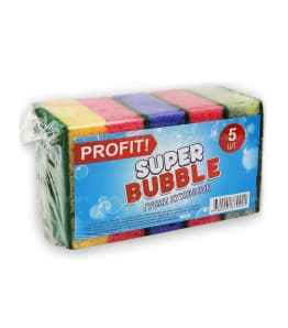 Губка кухонна пориста «Супер піна» Super Bubble 5 шт