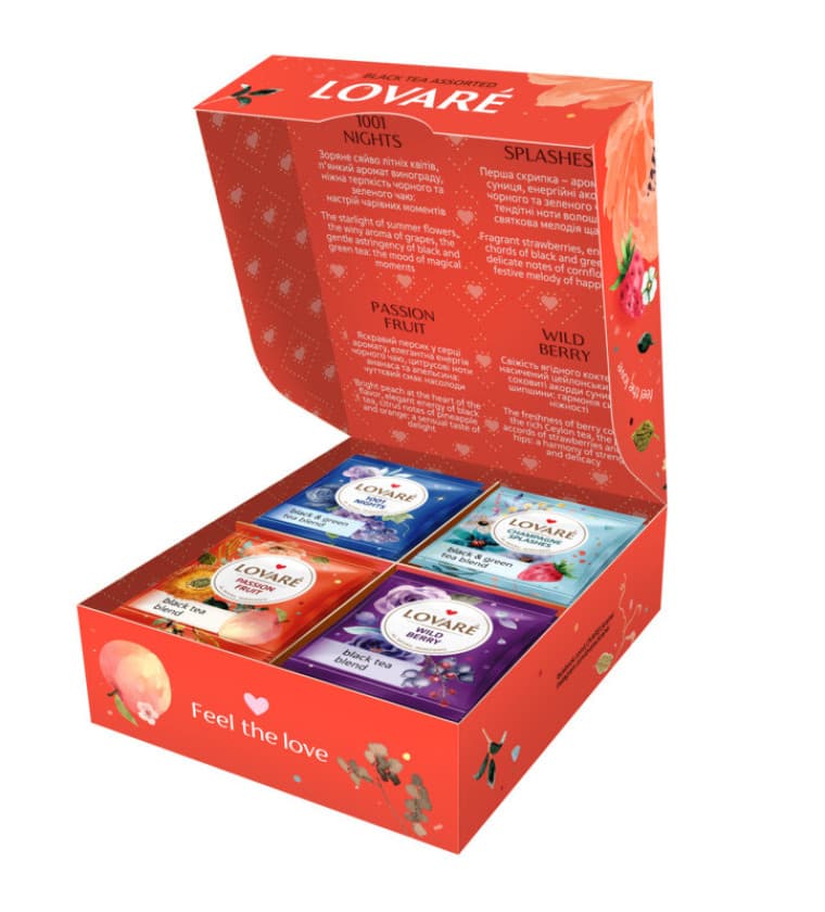 Зображення Чай "Black tea Assorted" Lovare 32 пак. № 2