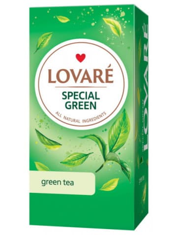 Чай Special Green Lovare, 24 пак – купити зелений ароматизований чай у пакетиках для сетмента HoReCa