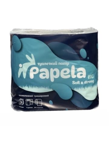 Туалетная бумага 4 рулона Papela Big 3-х шаровая